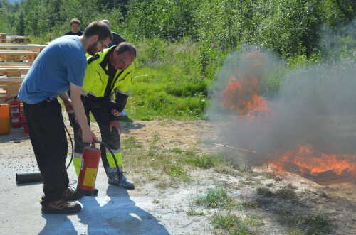 Øvelse i brannslukning